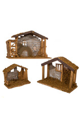 Kurt Adler Nativity Creche Stable Decor 3 Piece Set