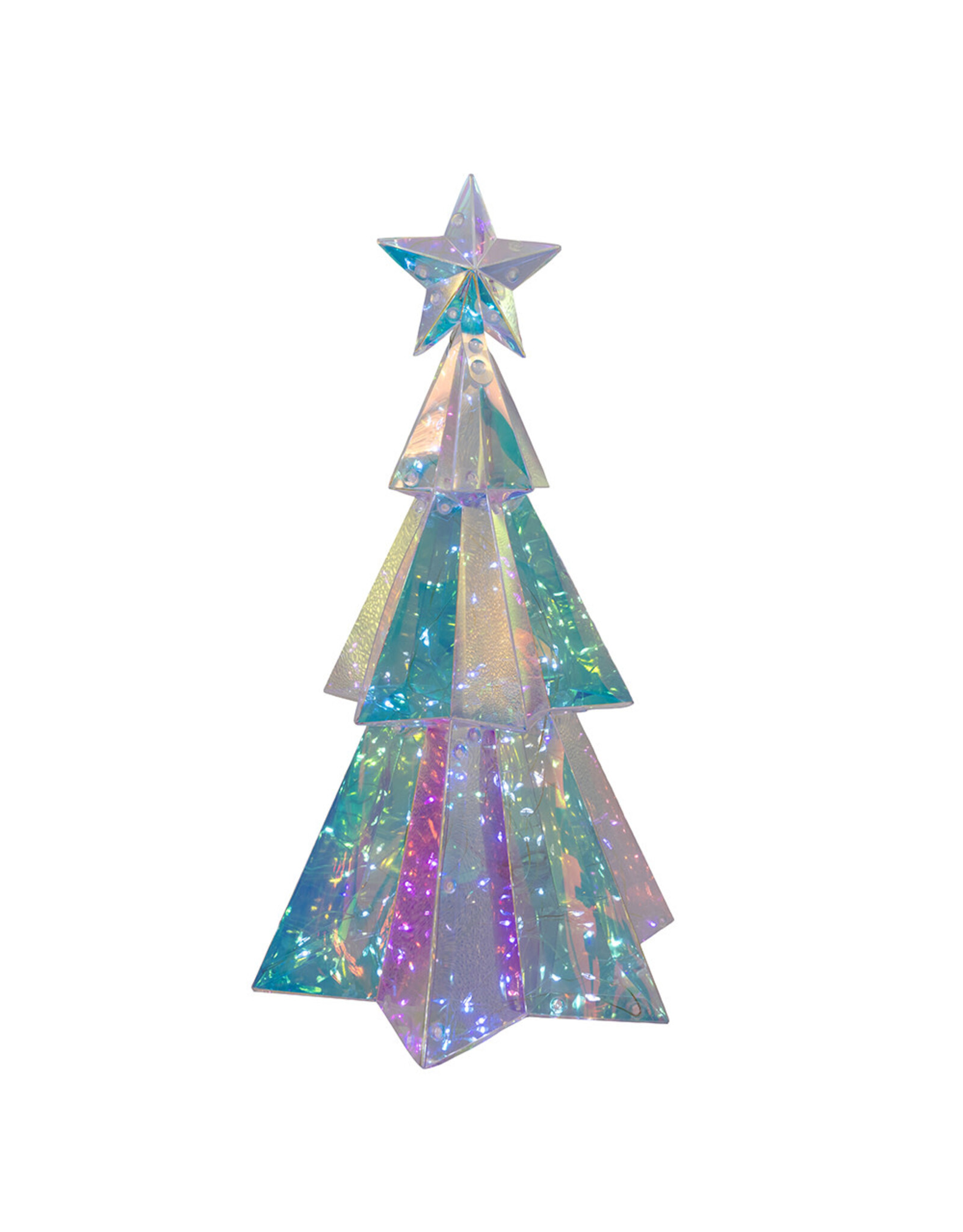 Kurt Adler Prismatic Iridescent LED Christmas Tree 15 Inch