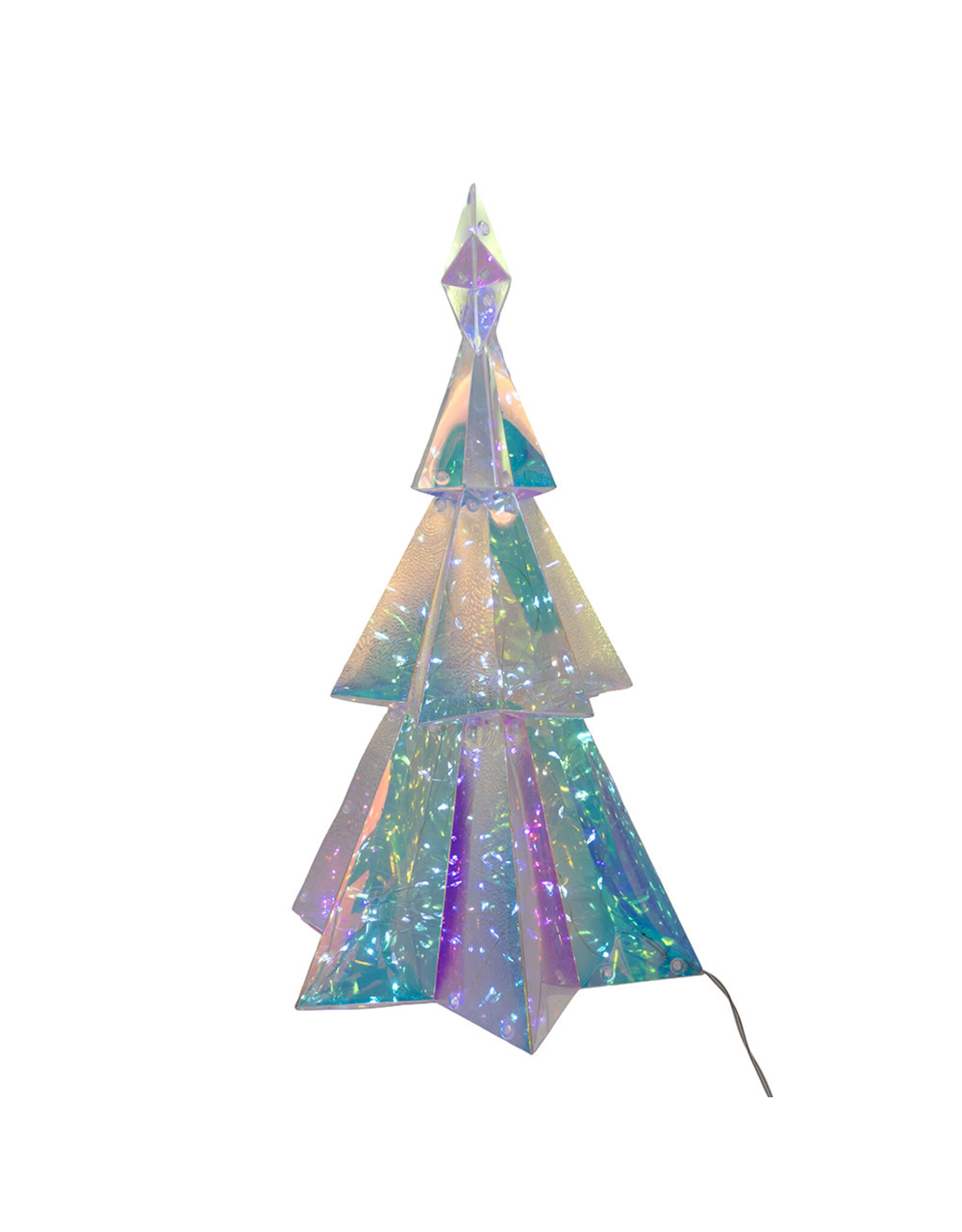 Kurt Adler Prismatic Iridescent LED Christmas Tree 15 Inch