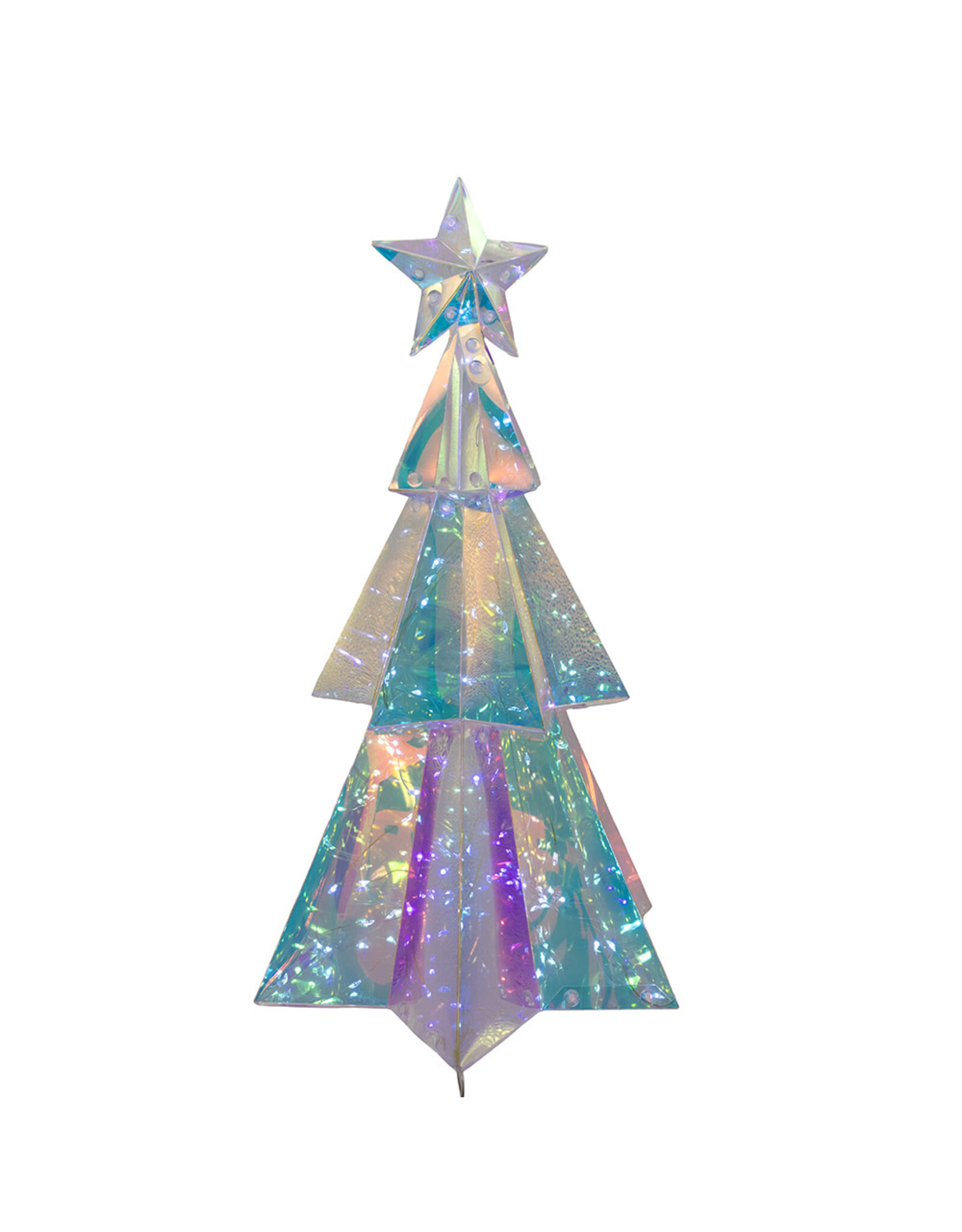 Kurt Adler Prismatic Iridescent LED Christmas Tree 15 Inch