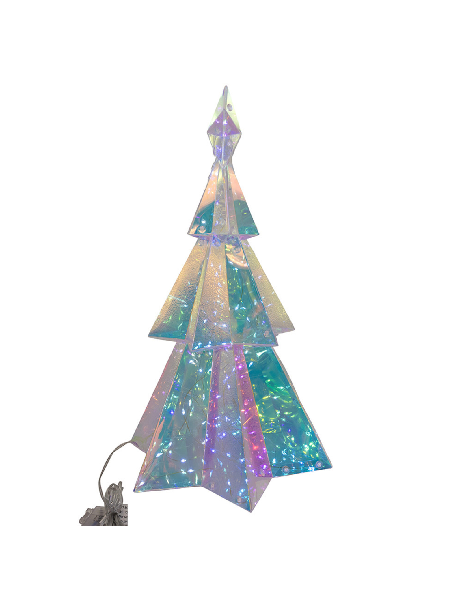 Kurt Adler Prismatic Iridescent LED Christmas Tree 15 Inch