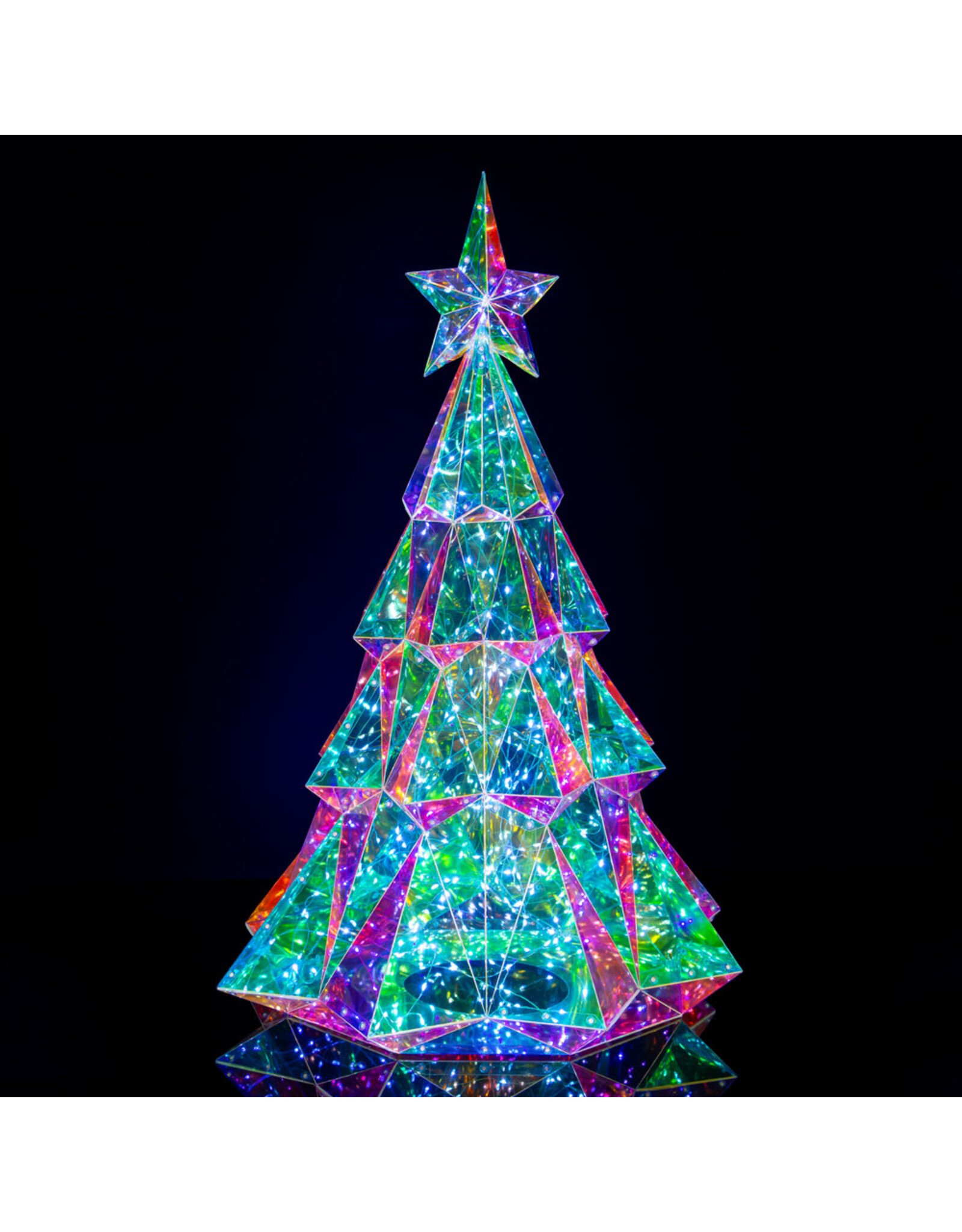 Kurt Adler Prismatic Iridescent LED Christmas Tree 20 Inch