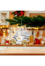 Kurt Adler Nobel Gems Glass Just Married Wedding Car Ornament