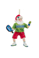 Kurt Adler Pickleball Santa Ornament 4.75 Inch
