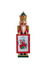 Kurt Adler Nutcracker King Holding Merry Christmas Picture Frame