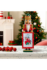 Kurt Adler Nutcracker King Holding Merry Christmas Picture Frame