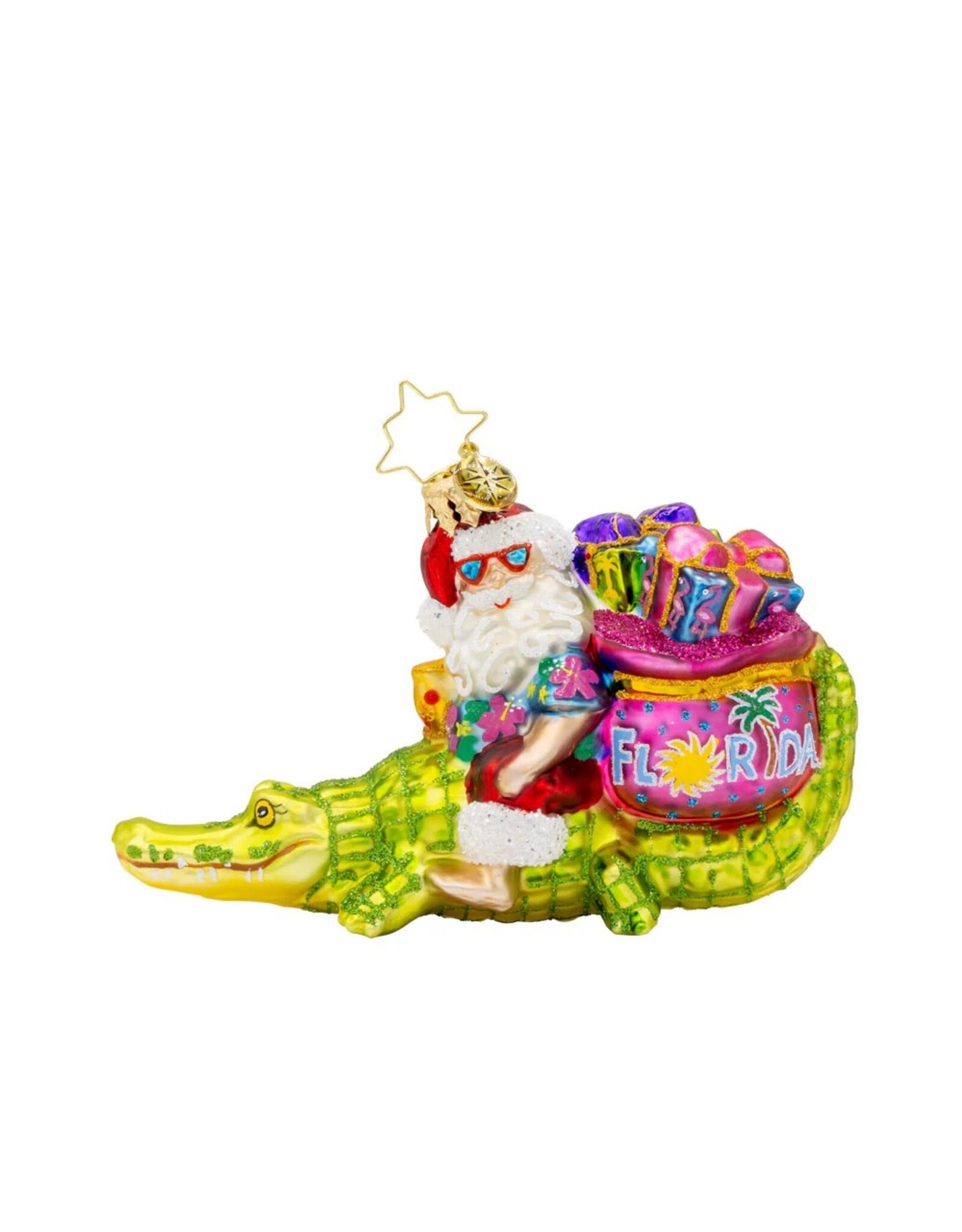 Christopher Radko Florida Christmas Ornament Sunshine State Gator