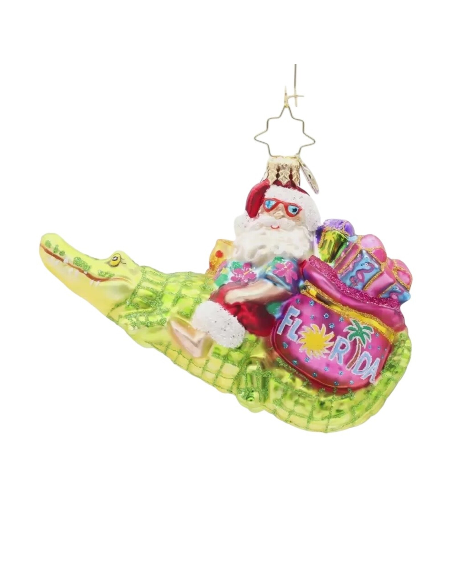 Christopher Radko Florida Christmas Ornament Sunshine State Gator