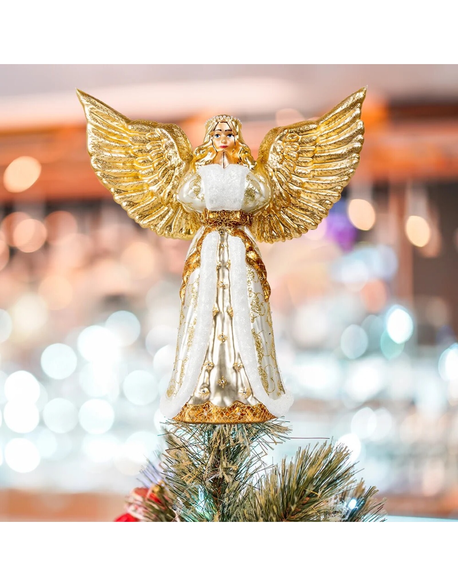 Christopher Radko Angel Christmas Finial Heavenly Angel Tree Topper