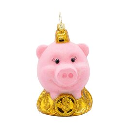 Christopher Radko Christmas Ornaments Piggy Pal