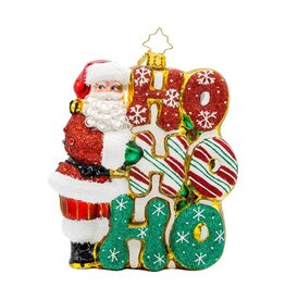 Christopher Radko Christmas Ornaments Merry Ho Ho Ho Santa