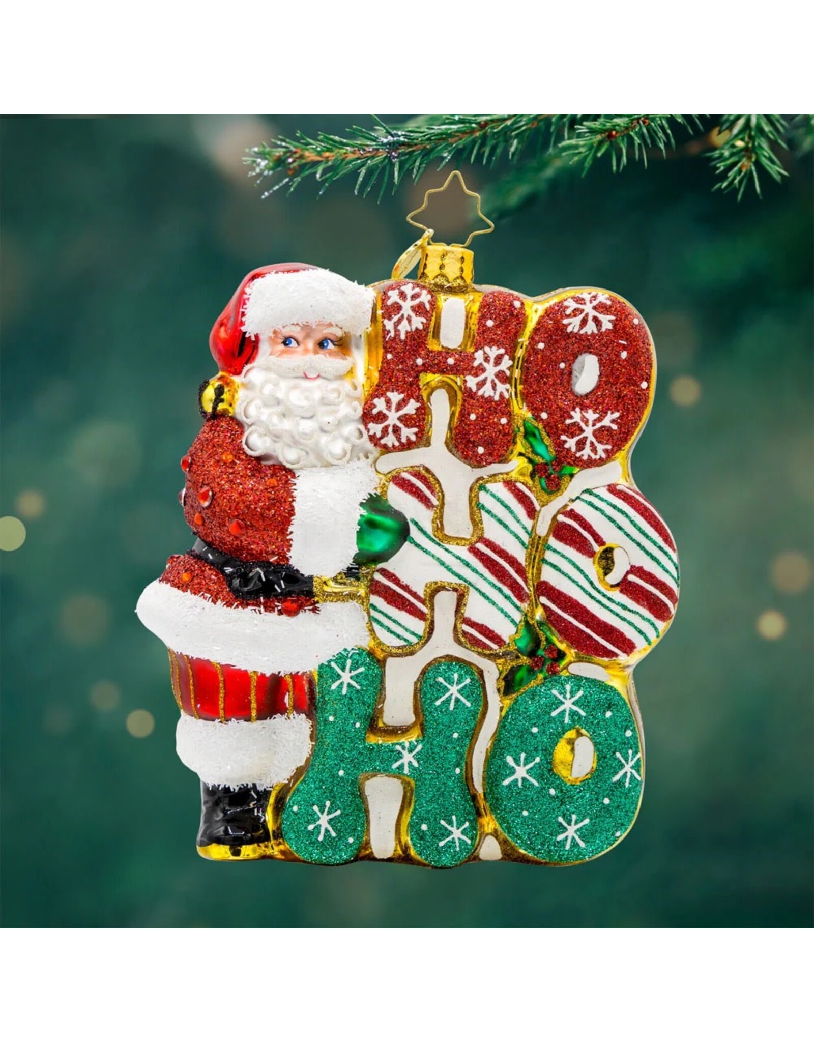 Christopher Radko Christmas Ornaments Merry Ho Ho Ho Santa