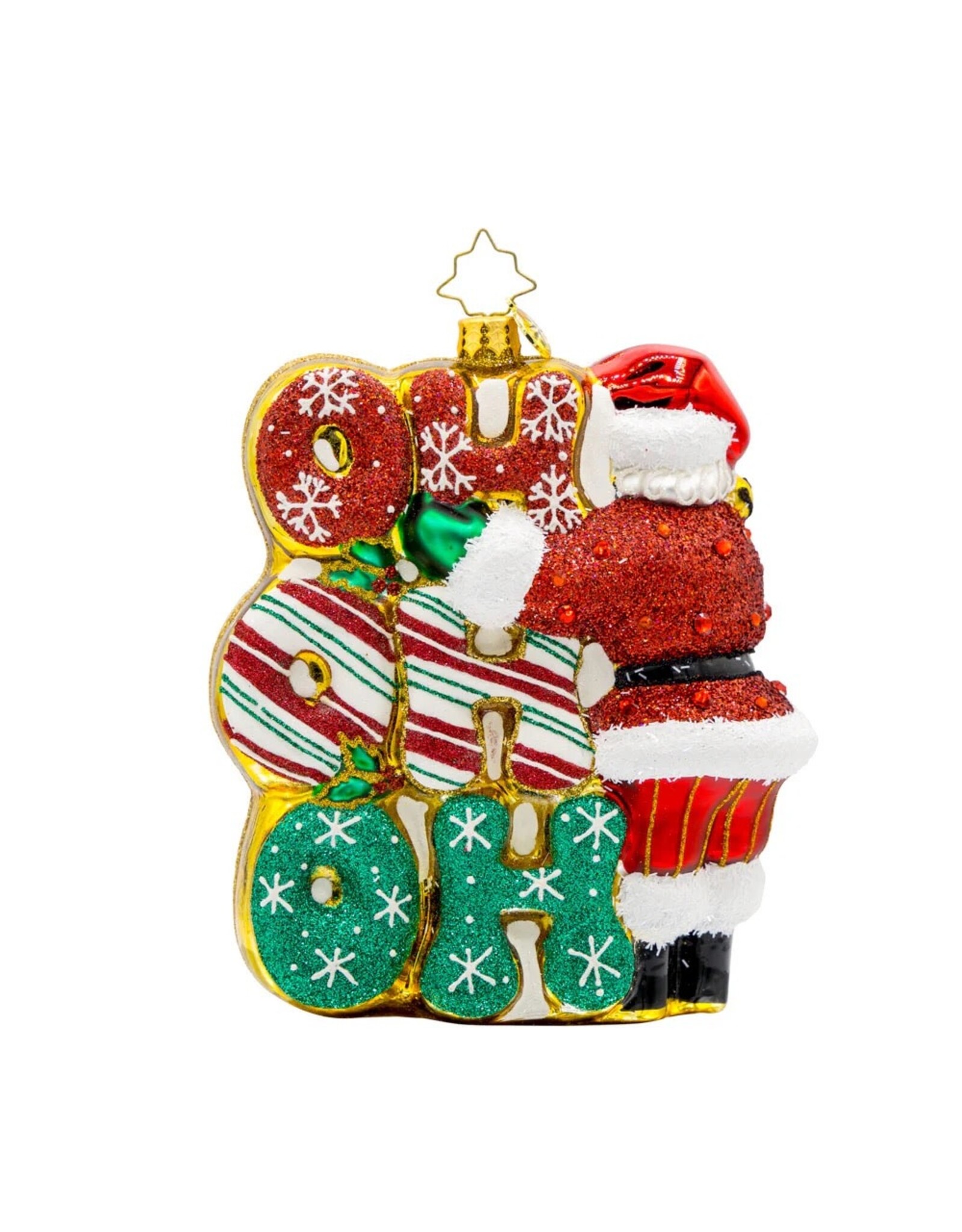 Christopher Radko Christmas Ornaments Merry Ho Ho Ho Santa