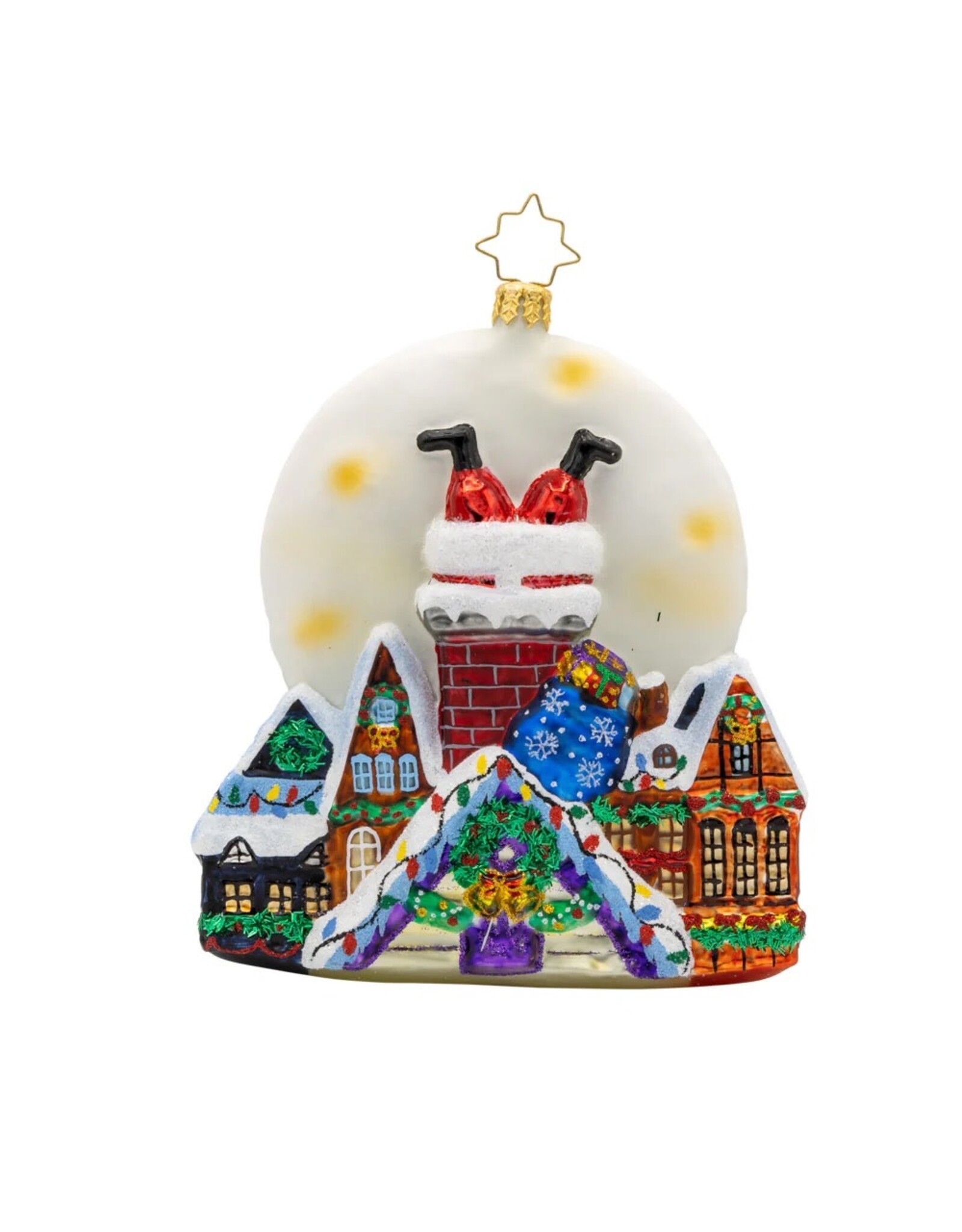 Christopher Radko Christmas Ornaments Santa's Moonlight Mischief