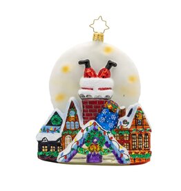 Christopher Radko Christmas Ornaments Santa's Moonlight Mischief