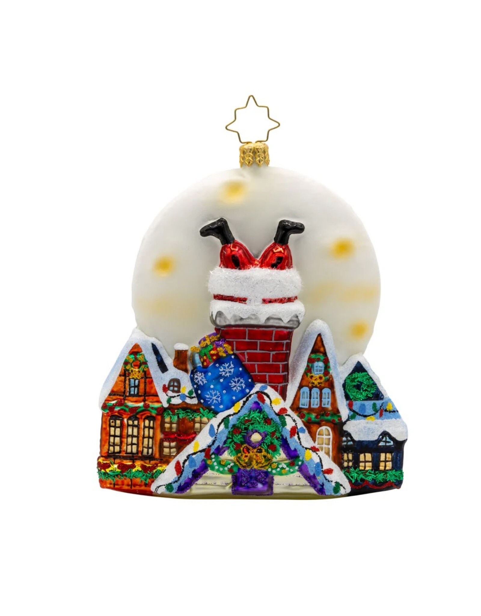 Christopher Radko Christmas Ornaments Santa's Moonlight Mischief