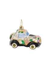Christopher Radko Wedding Car Christmas Ornament Wedding Day Wheels Gem