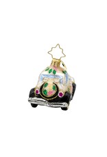 Christopher Radko Wedding Car Christmas Ornament Wedding Day Wheels Gem