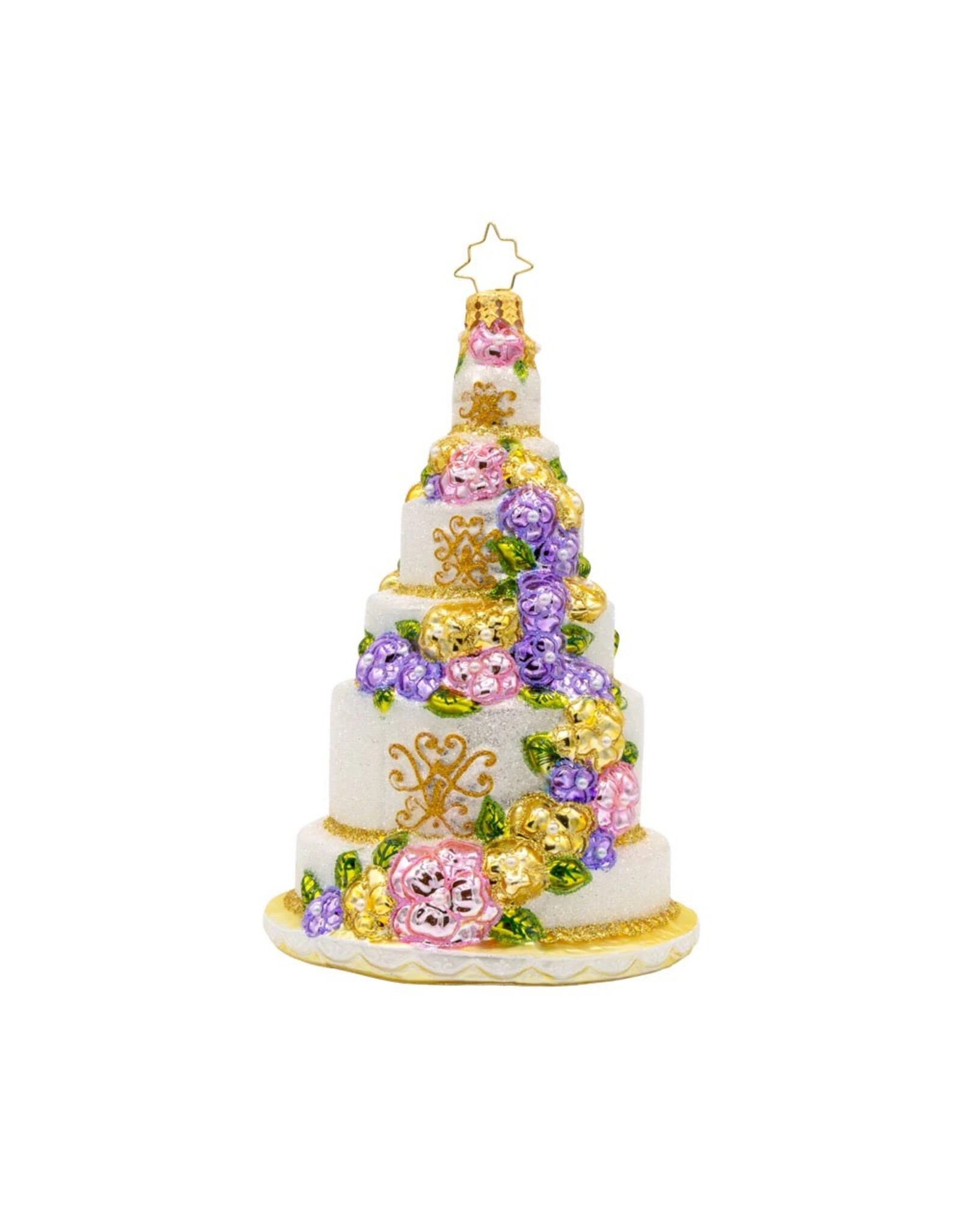 Christopher Radko Wedding Cake Christmas Ornament A Taste Of Love
