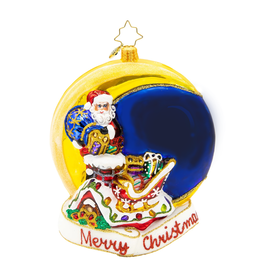 Christopher Radko Christmas Ornament For Personalization Crescent Moon
