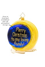 Christopher Radko Christmas Ornament For Personalization Crescent Moon