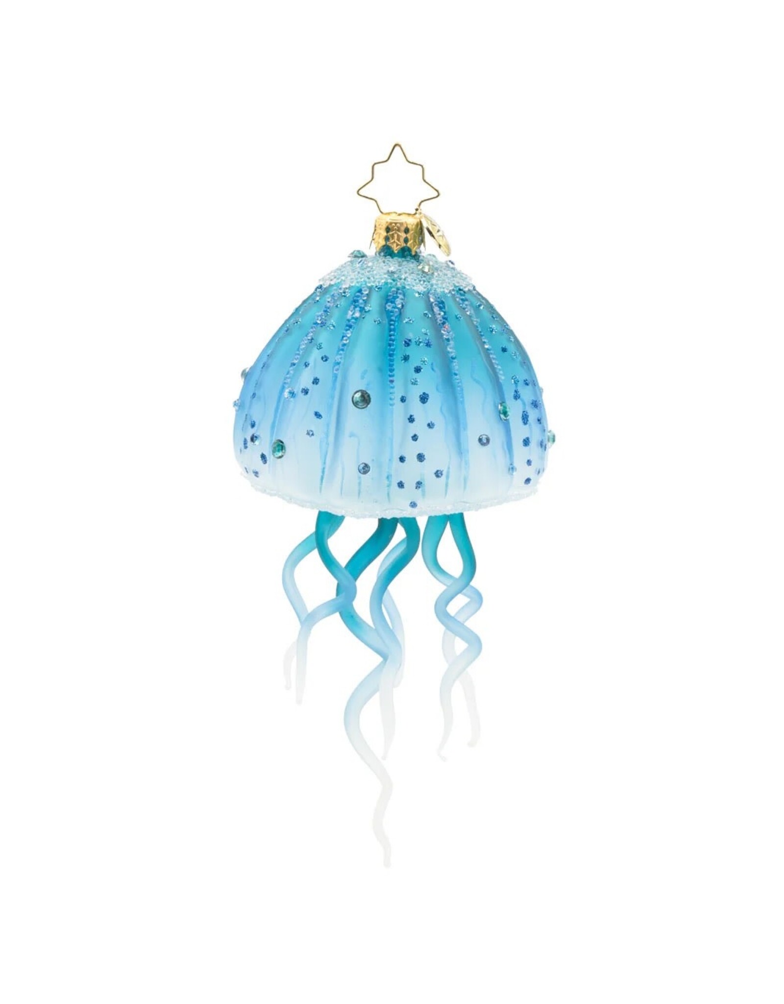Christopher Radko Christmas Ornament Aqua Moon Jellyfish