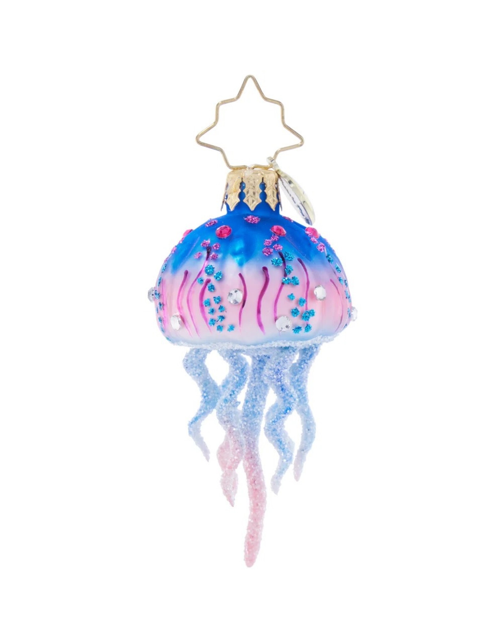 Christopher Radko Christmas Ornaments Jellyfish Colorful Jelly Gem