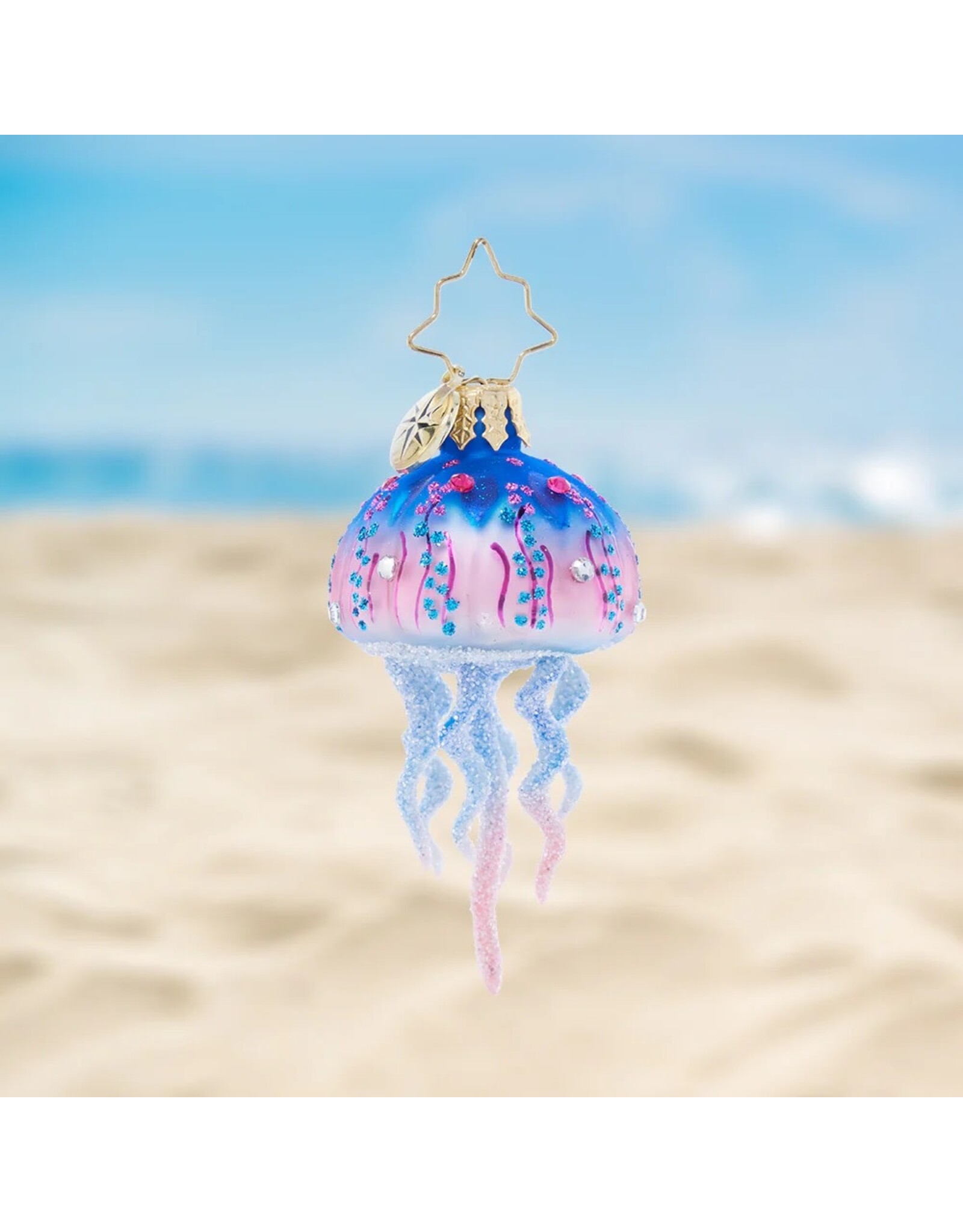 Christopher Radko Christmas Ornaments Jellyfish Colorful Jelly Gem
