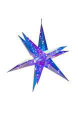 Kurt Adler Prismatic Iridescent LED Starburst Foldable w Remote