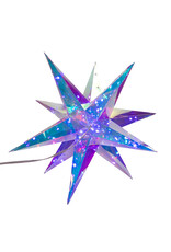 Kurt Adler Prismatic Iridescent LED Starburst Foldable w Remote