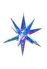 Kurt Adler Prismatic Iridescent LED Starburst Foldable w Remote