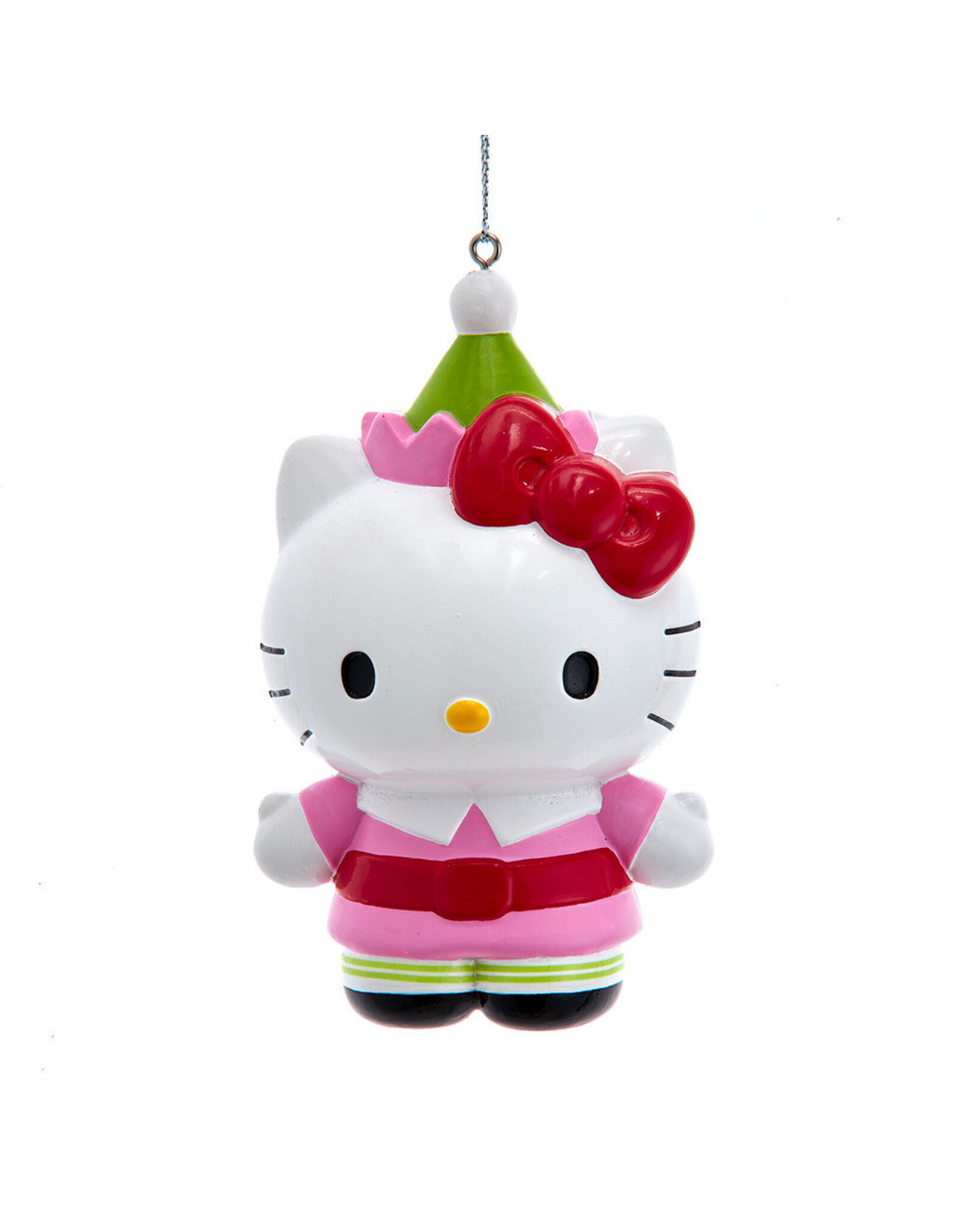 Kurt Adler Hello Kitty Ornament In Elf Hat