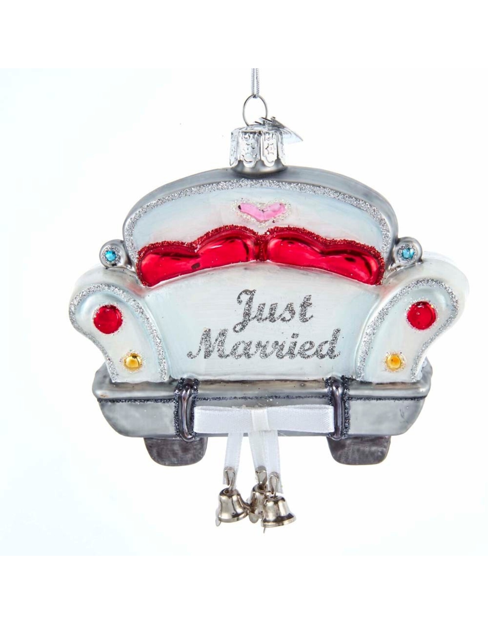 Kurt Adler Just Married Wedding Car Ornament Nobel Gems