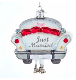 Kurt Adler Just Married Wedding Car Ornament Nobel Gems