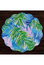 Beatriz Ball Reversible Round Placemats 15.5" Set of 4 Pineapples N Palms