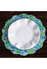 Beatriz Ball Reversible Round Placemats 15.5" Set of 4 Pineapples N Palms
