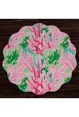 Beatriz Ball Reversible Round Placemats 15.5" Set of 4 Coral Reef