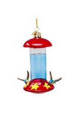 Kurt Adler Hummingbird Feeder Glass Ornament Nobel Gems