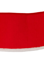 Kurt Adler Christmas Tree Collar Quilted Red Velvet w White Trim 24”