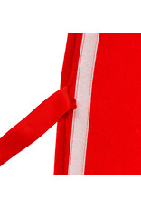 Kurt Adler Christmas Tree Collar Quilted Red Velvet w White Trim 24”