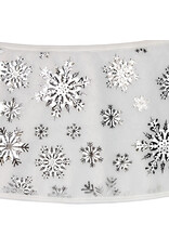 Kurt Adler Christmas Tree Collar White W Silver Snowflakes 24”