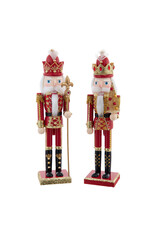 Kurt Adler Red And Gold Nutcrackers 2 Assorted 15 Inch