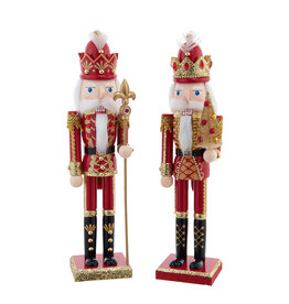 Kurt Adler Red And Gold Nutcrackers 2 Assorted 15 Inch