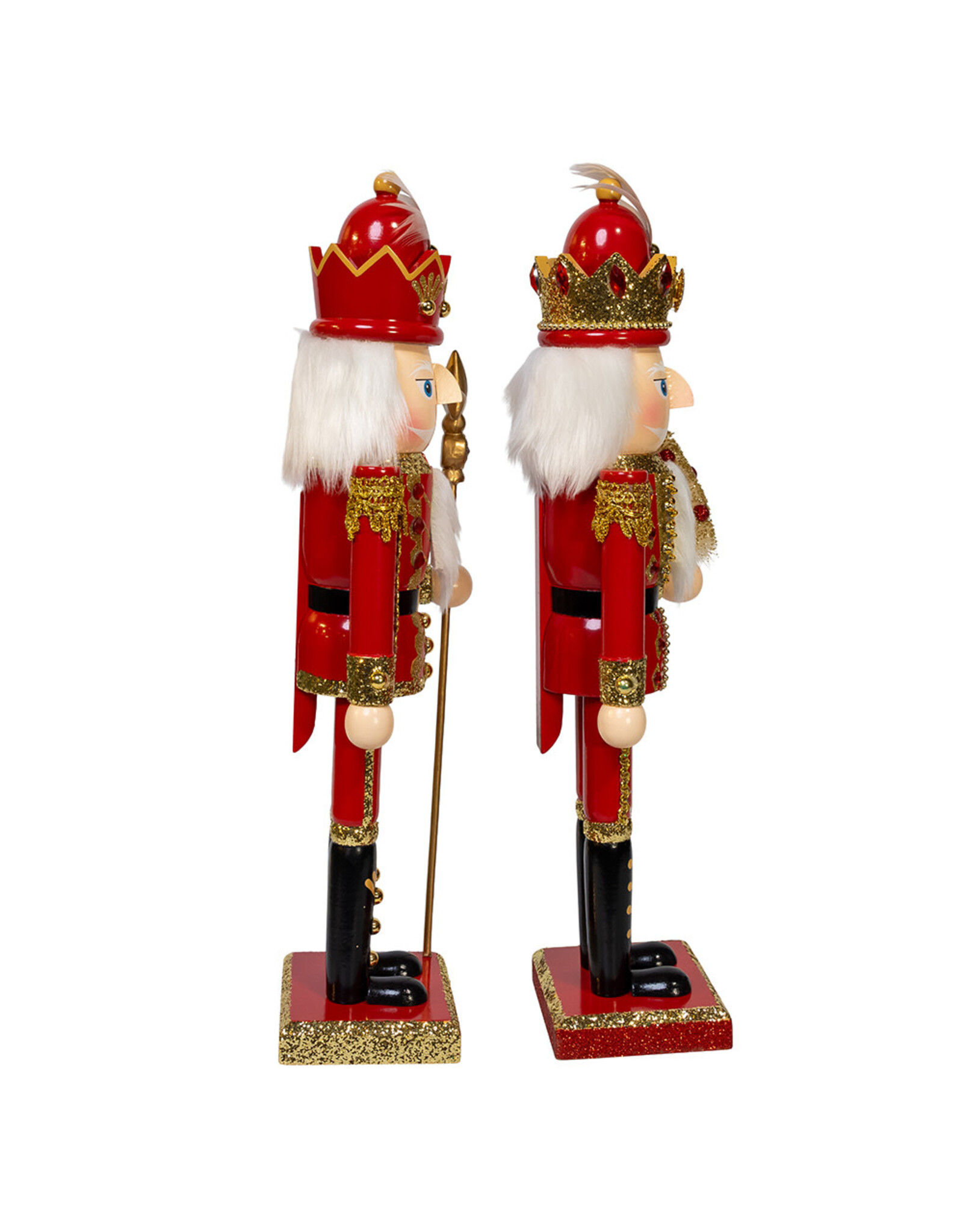 Kurt Adler Red And Gold Nutcrackers 2 Assorted 15 Inch