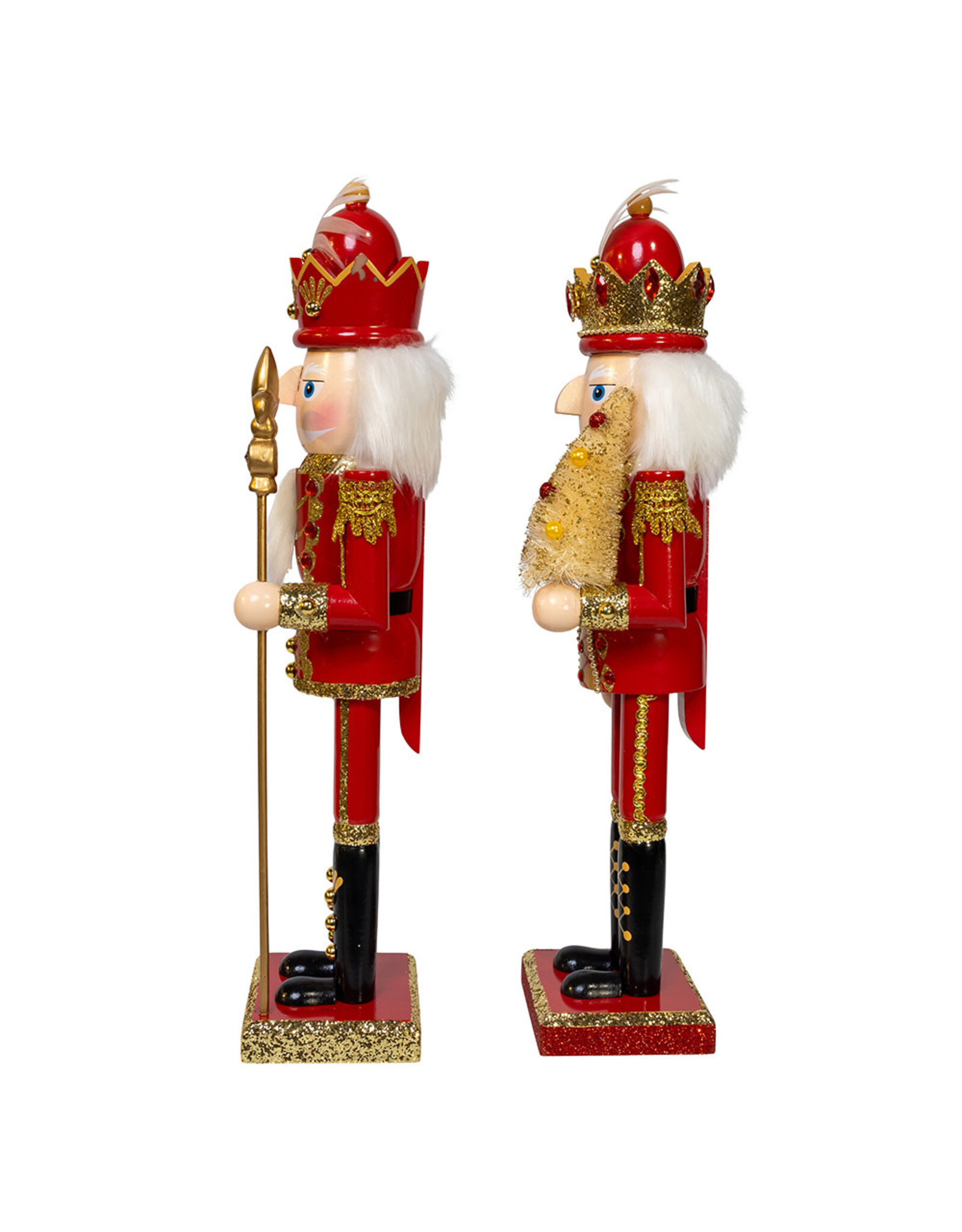 Kurt Adler Red And Gold Nutcrackers 2 Assorted 15 Inch