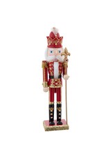 Kurt Adler Red And Gold Nutcrackers 15 Inch W Fleur De Lis