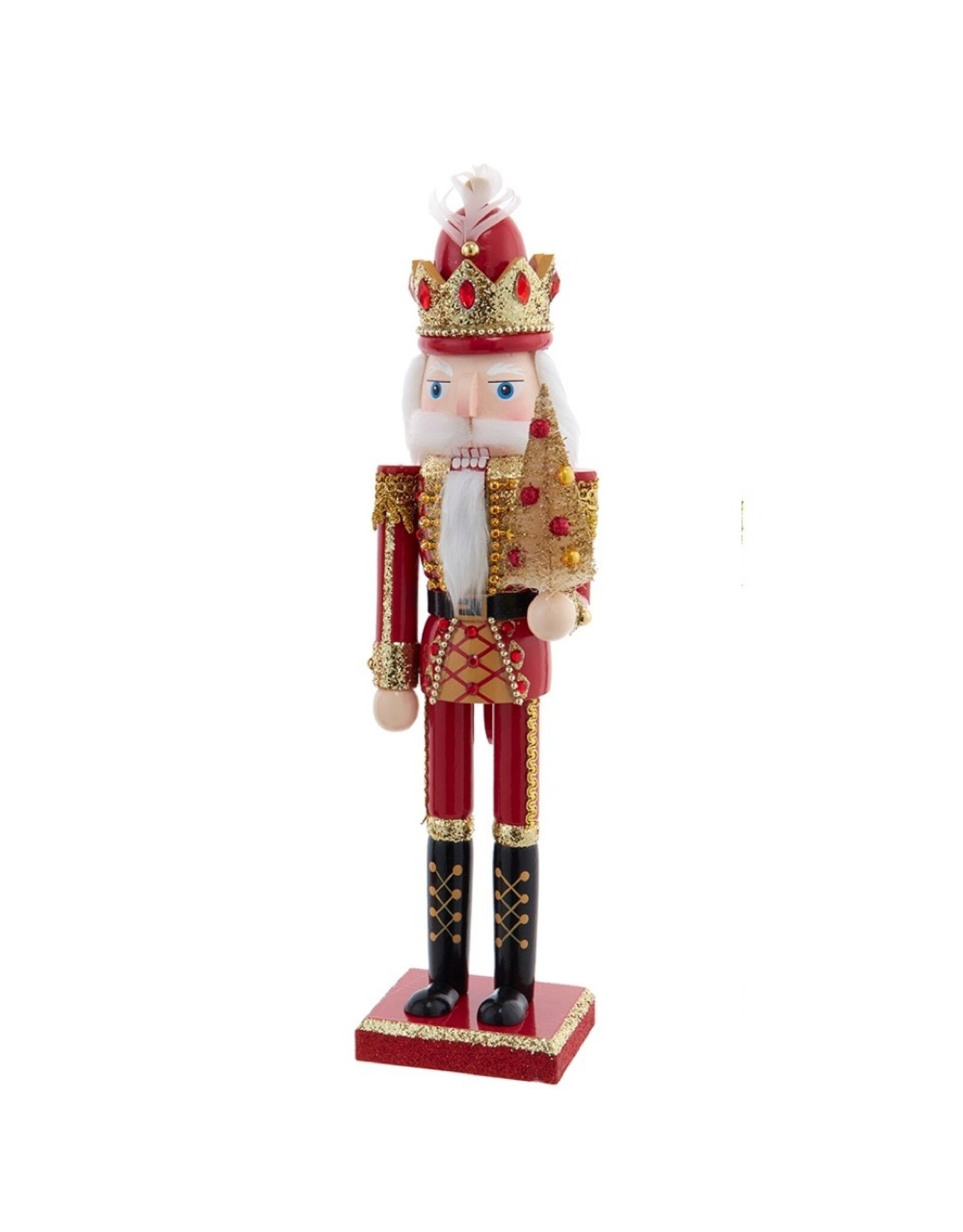 Kurt Adler Red And Gold Nutcrackers 15 Inch W Tree
