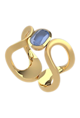 Dean Davidson Jewelry Gold Bowery Gemstone Ring Midnight Blue Size 7