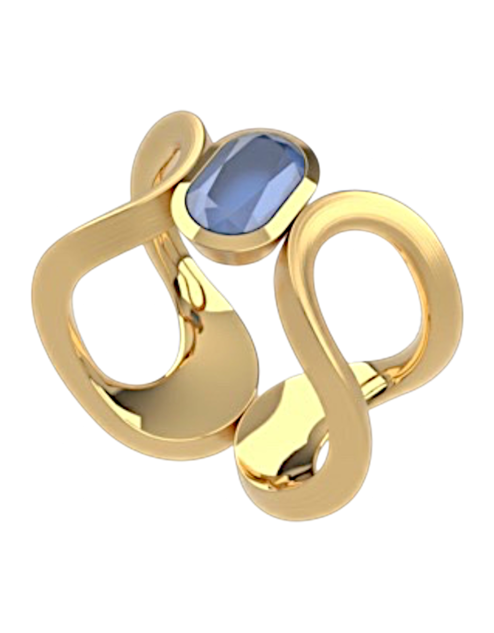 Dean Davidson Jewelry Gold Bowery Gemstone Ring Midnight Blue Size 7