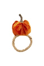 Mud Pie Velvet Pumpkin Napkin Rings Set of 4 Assorted